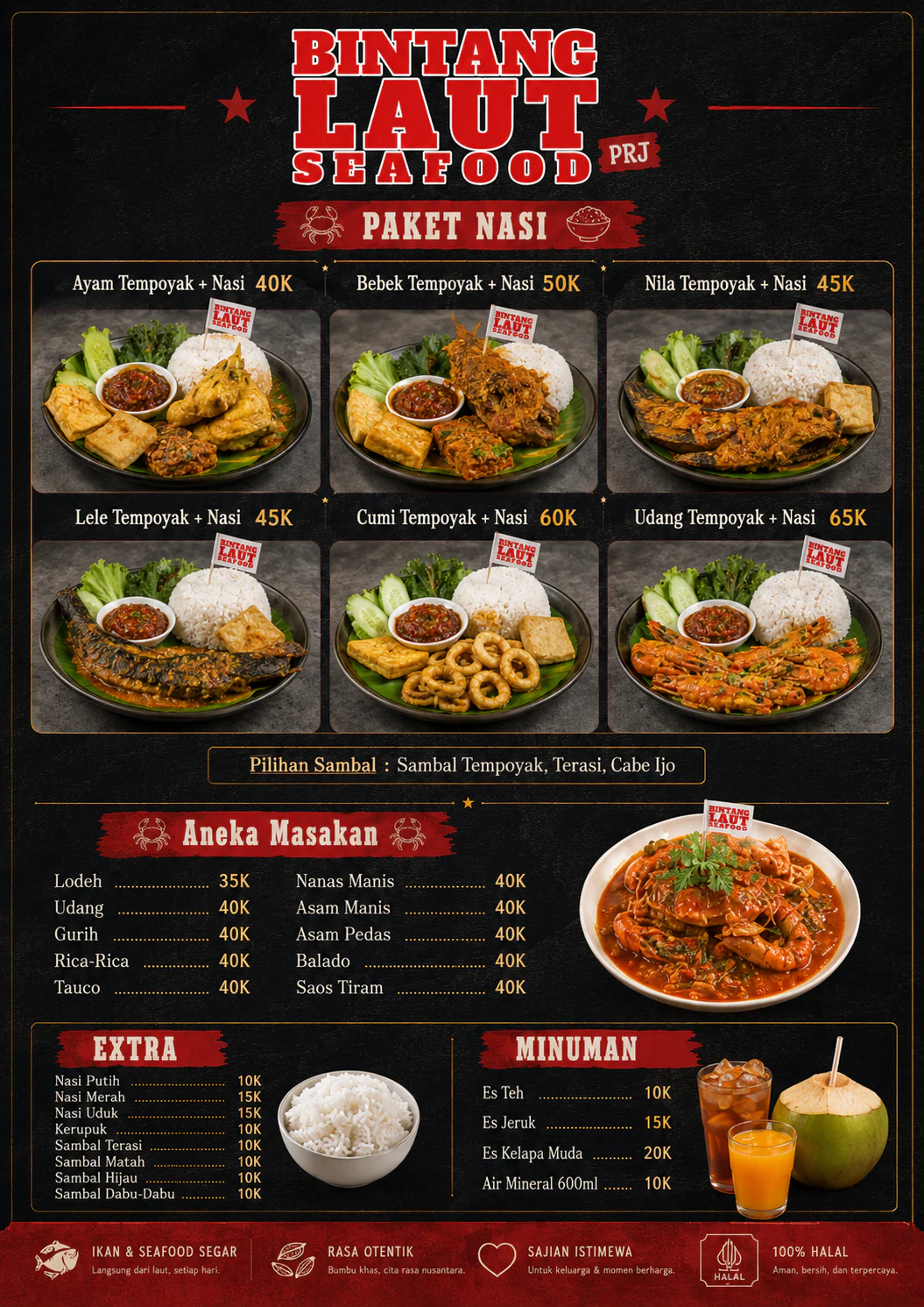 Menu Bintang Laut Seafood PRJ halaman 2