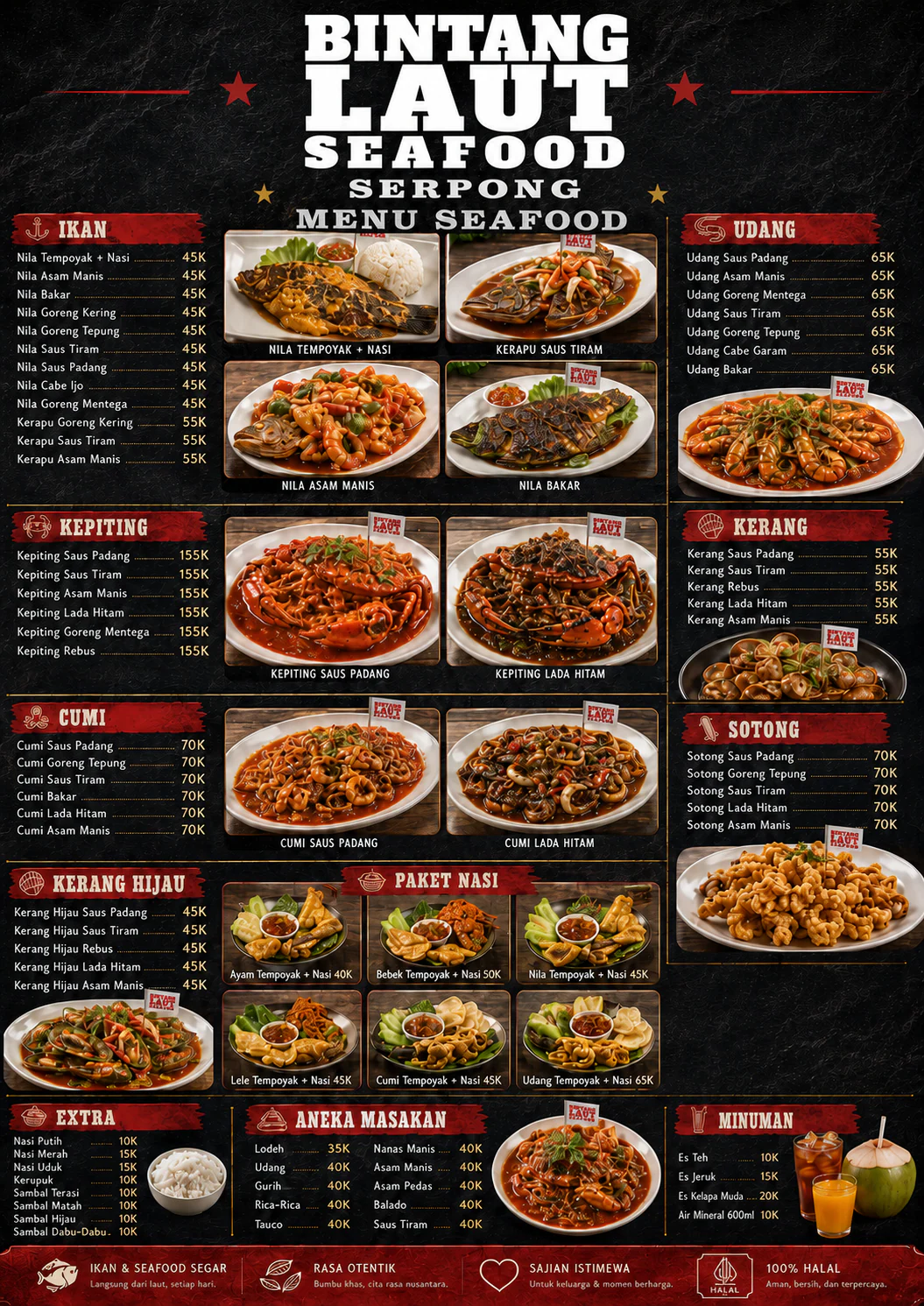Menu Bintang Laut Seafood Serpong halaman 2
